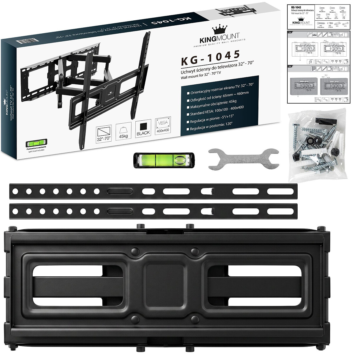 Uchwyt do telewizora King Mount KG-1045 32-70”