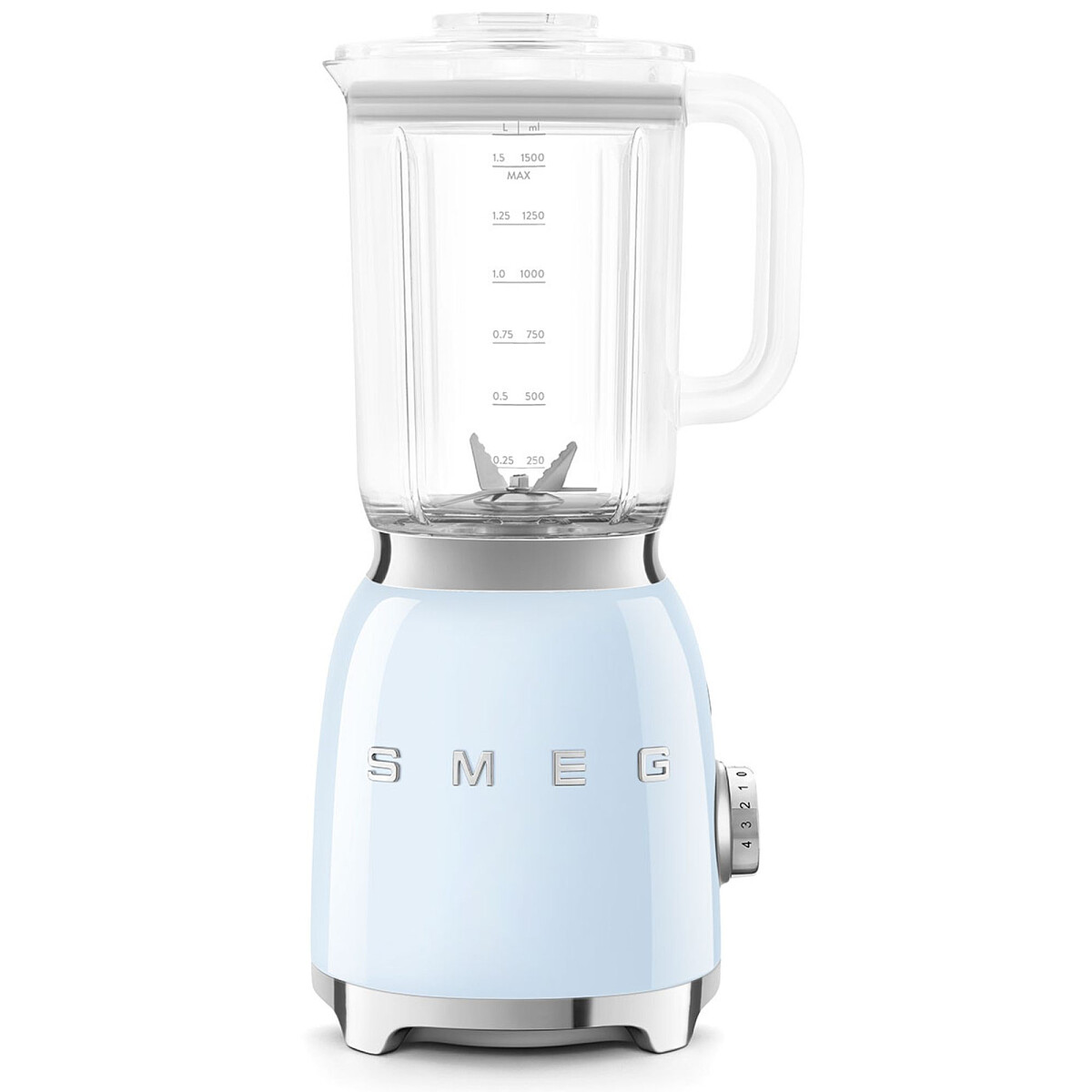 blender kielichowy smeg blf03pbeu pastelowy blekit front