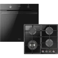Zestaw AGD do zabudowy Amica Piekarnik elektryczny z funkcją pary EDG37531BA X-TYPE STEAM PIZZA + Płyta gazowa PGCD6121ApFB