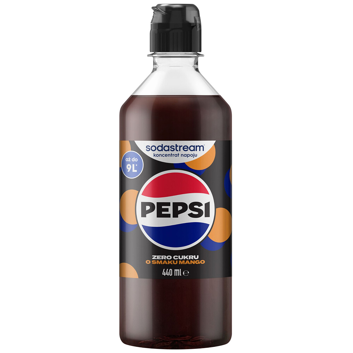 syrop sodastream pepsi zero cukru mango 440 ml front