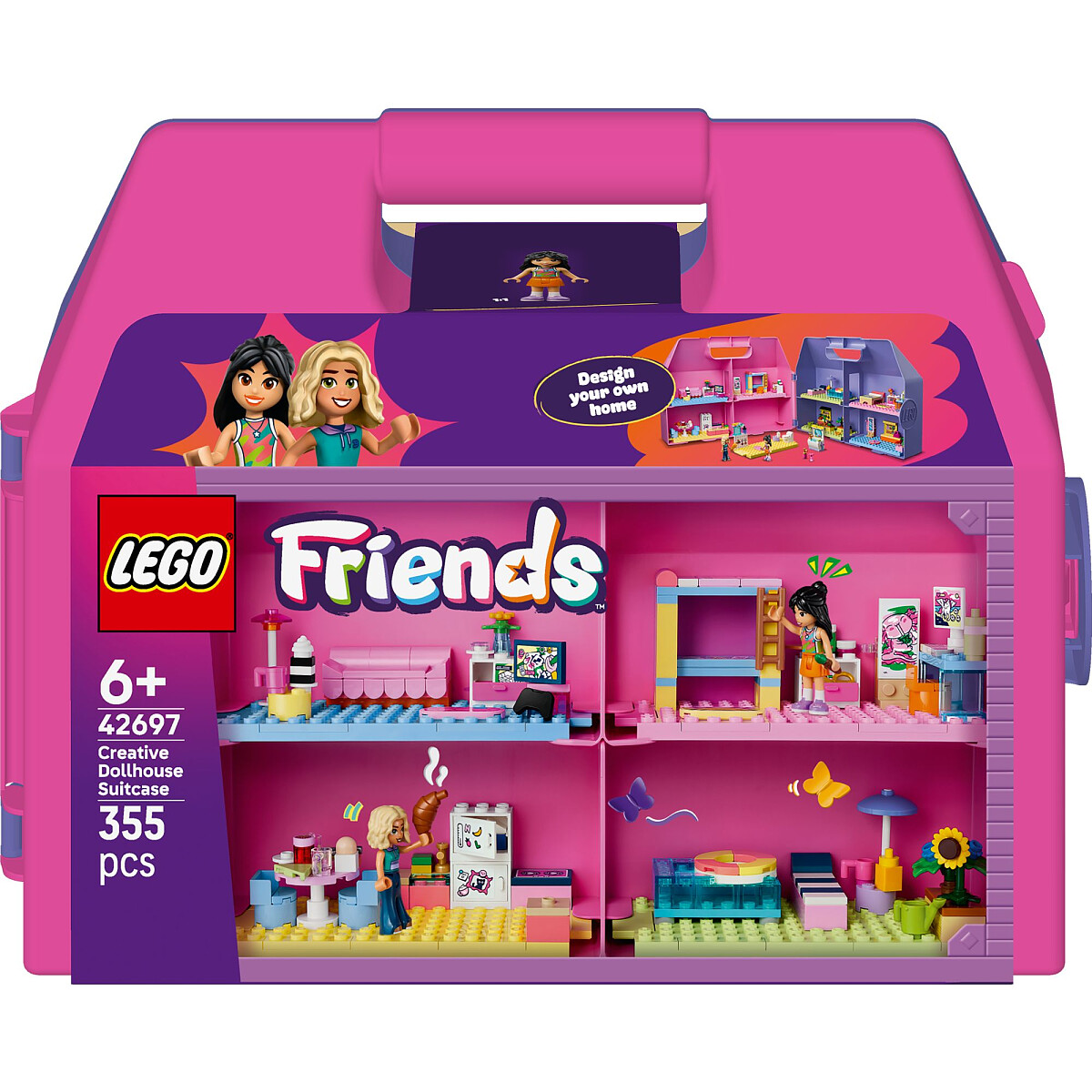 klocki lego friends kreatywna walizka z domkiem 42697opakowanie przod
