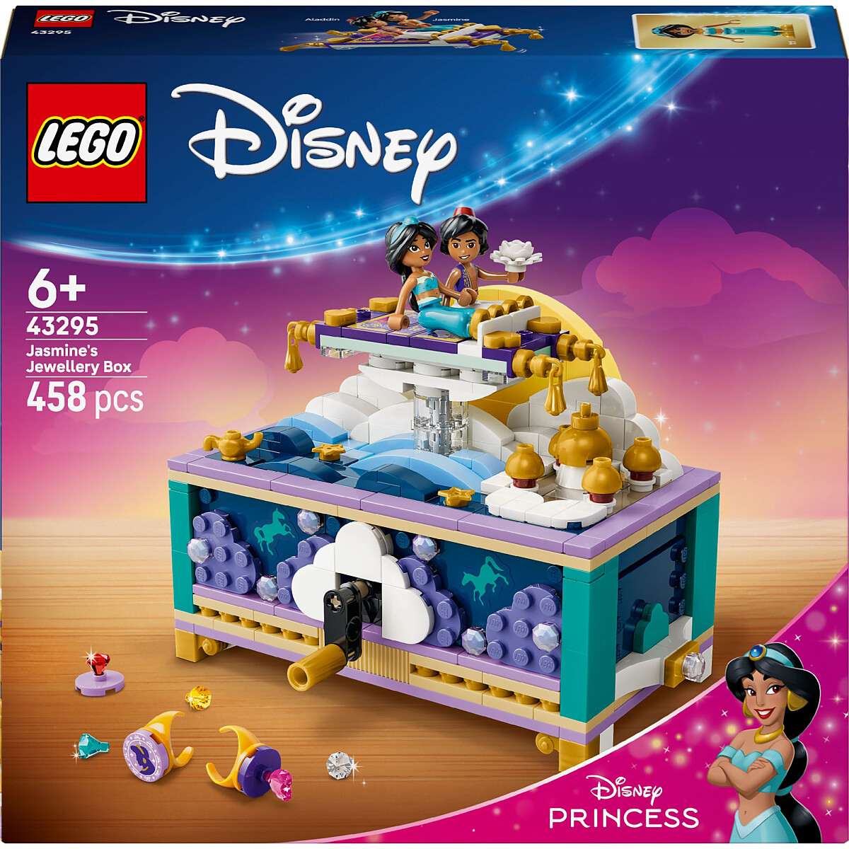 klocki lego disney szkatulka na bizuterie 43295 opakowanie przod