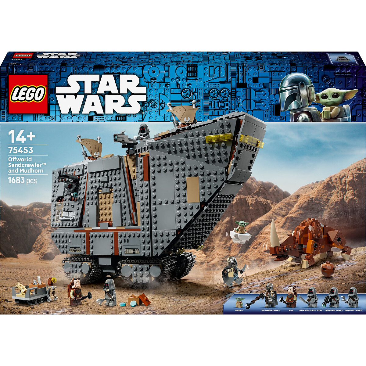 Klocki LEGO Star Wars Piaskoczołg wędrownych Jawów i bagnorożec 75453
