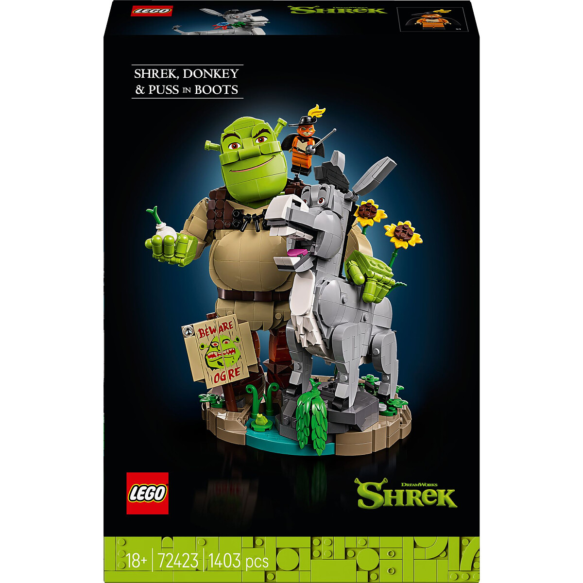 klocki lego shrek shrek osiol i kot w butach 72423 opakowanie przod