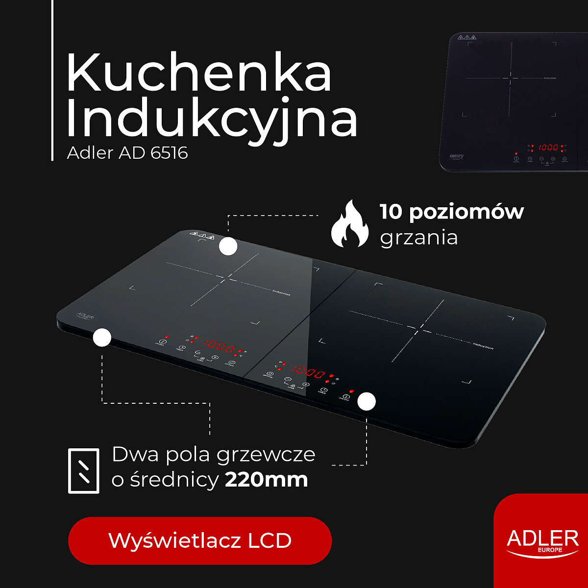 kuchenka indukcyjna adler ad 6516 2