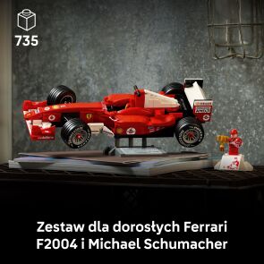 klocki lego icons ferrari f2004 i michael schumacher 11375 zestaw dla doroslych