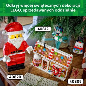 klocki lego iconic powiekszona minifigurka swietego mikolaja 40820 wiecej swiatecznych dekoracji