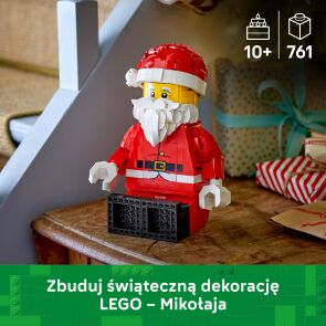 klocki lego iconic powiekszona minifigurka swietego mikolaja 40820 dekoracja