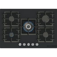 Płyta gazowa Bosch Serie 6 PPQ7AAI40 FlameSelect Palnik Wok Żeliwne ruszty Czarny mat