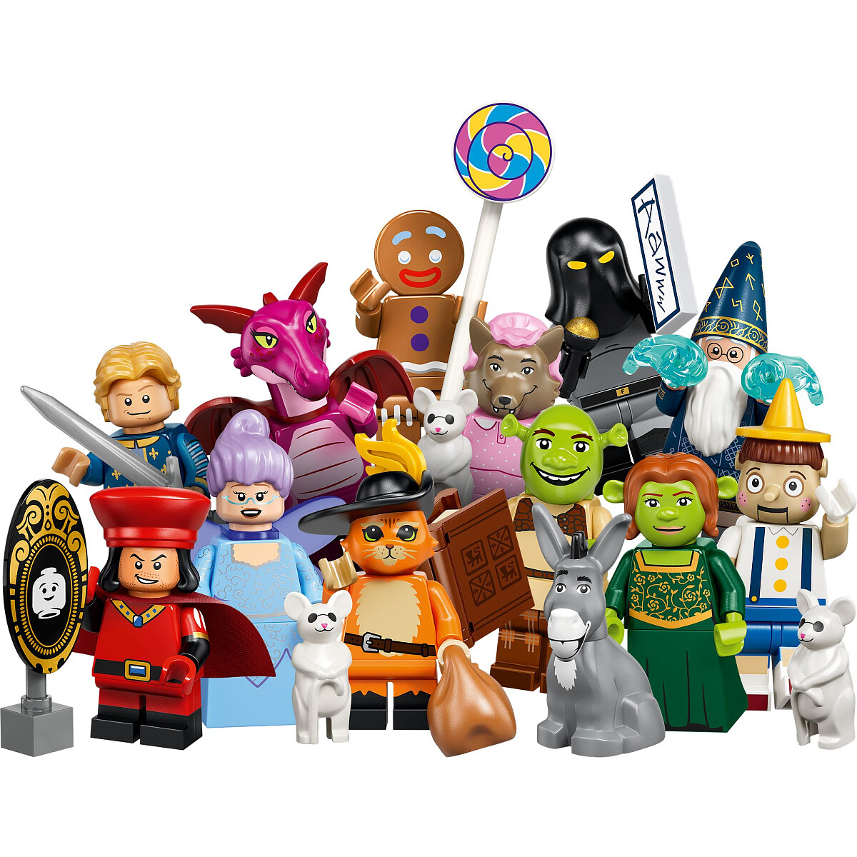 klocki lego minifigurki seria shrek 71053figurki rozne