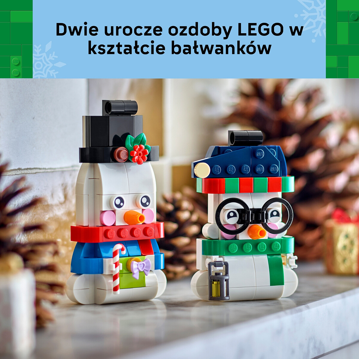 klocki lego ozdoby z balwankami 40812 2