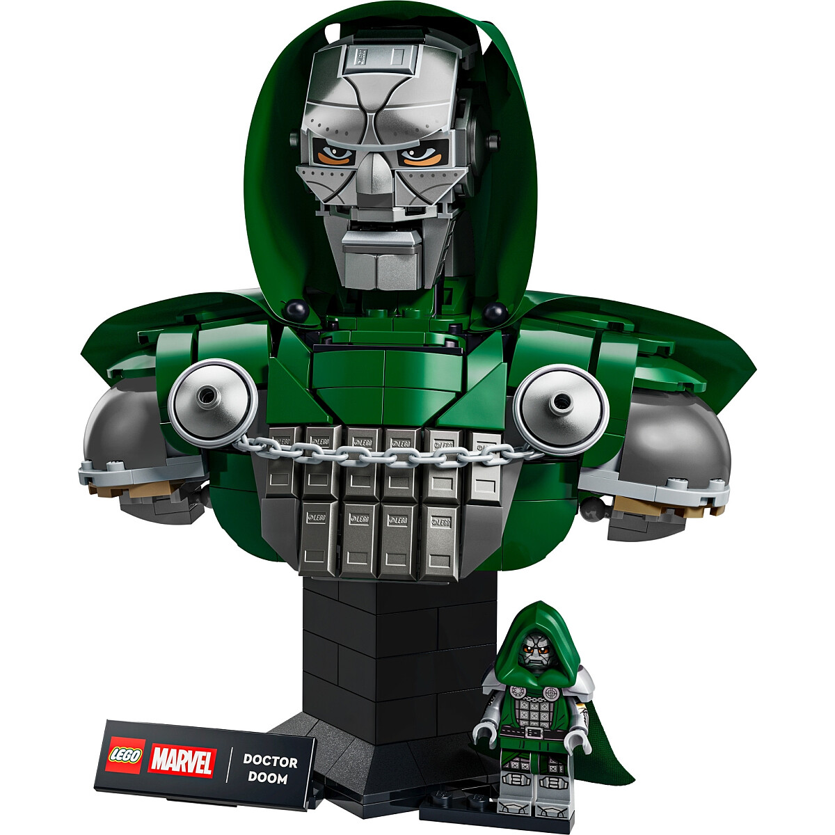 klocki lego marvel popiersie doktora dooma 76345 model