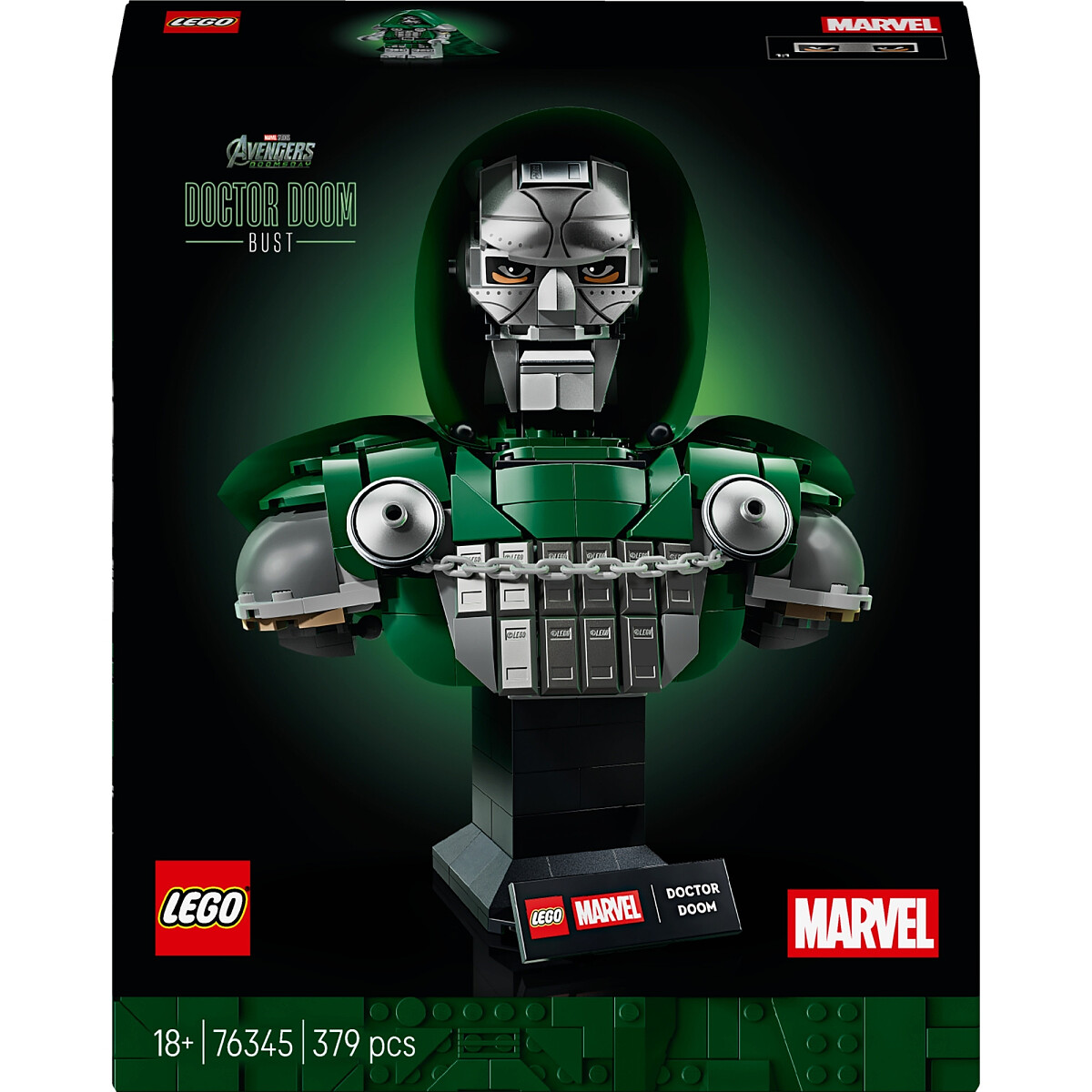 klocki lego marvel popiersie doktora dooma 76345 front