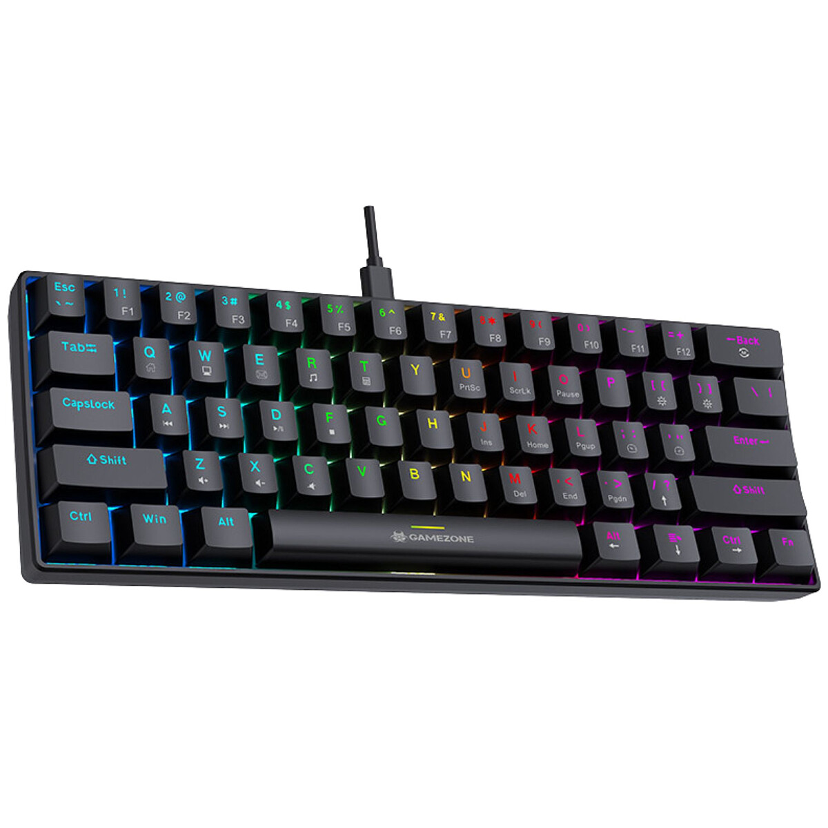 klawiatura tracer gamezone claws 61 czarna (9)