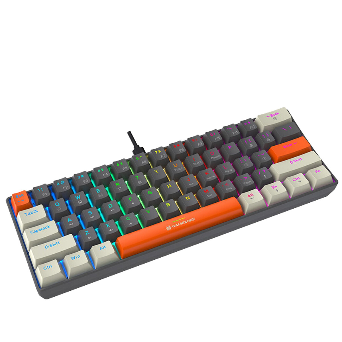 klawiatura tracer gamezone claws 61 szara (10)