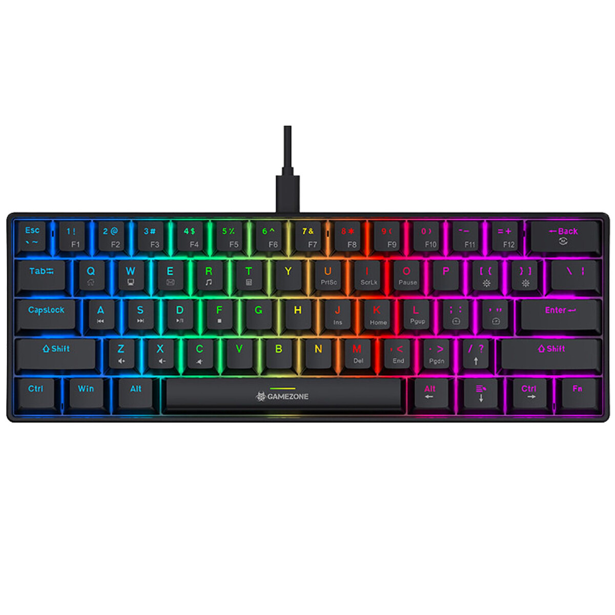 Klawiatura mechaniczna Tracer Gamezone Claws 61 Czarna