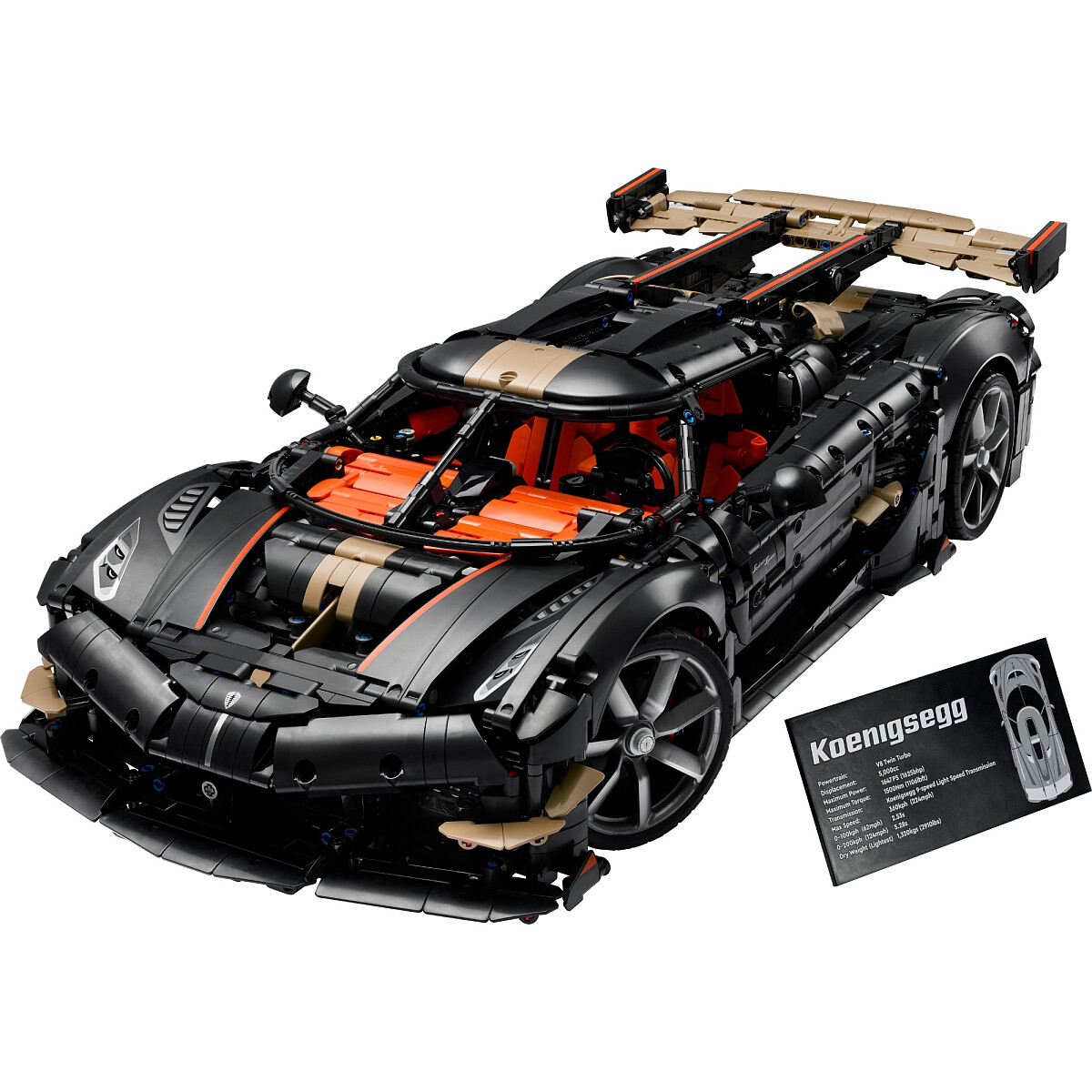 klocki lego technic koenigsegg sadairs spear megacar 42232 model