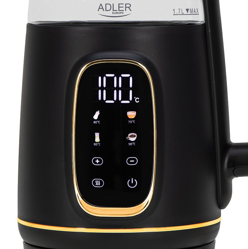 czajnik elektryczny adler ad 1305 bg czarno zloty programy