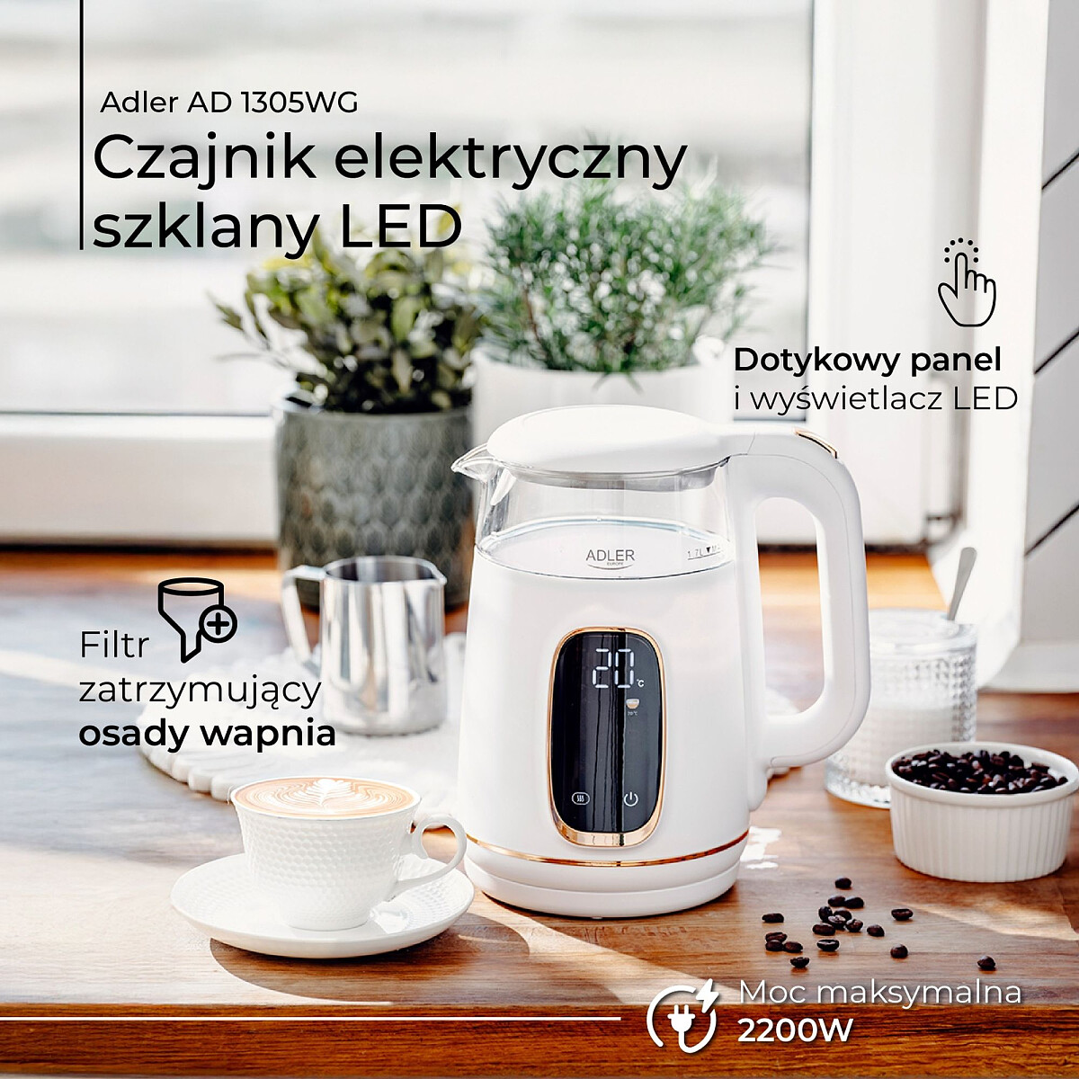 czajnik elektryczny adler ad 1305 wg bialo zlotycechy 7