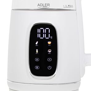 czajnik elektryczny adler ad 1305 ws bialo srebrny wyswietlacz