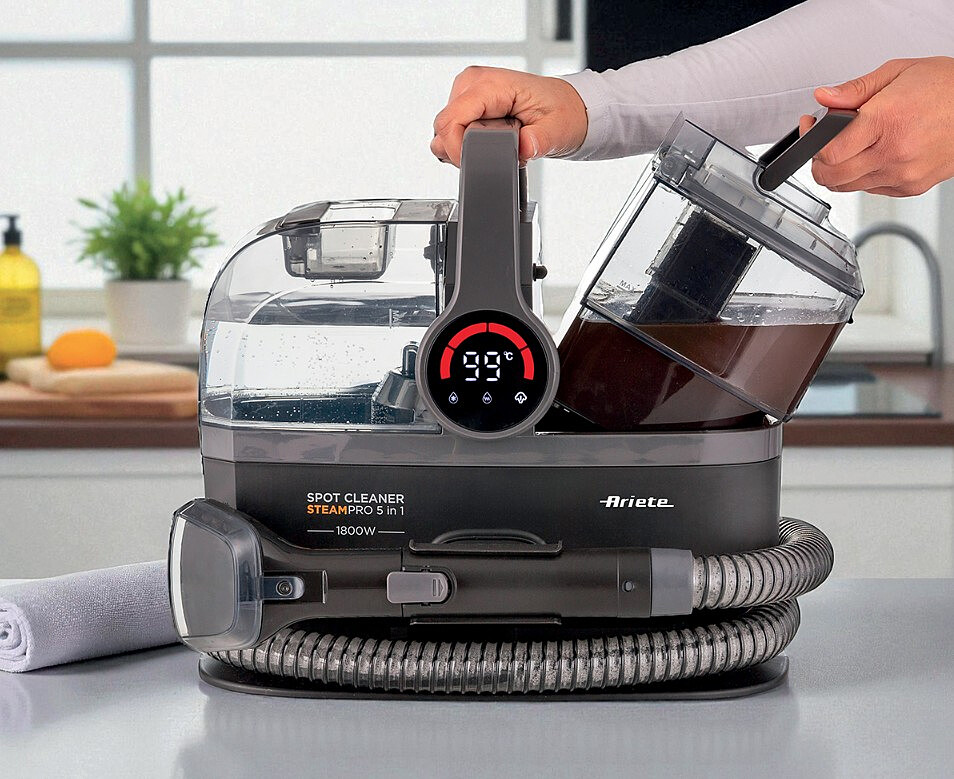 odkurzacz pioracy ariete 2484 spot cleaner steam pro 5w1 zbiornik