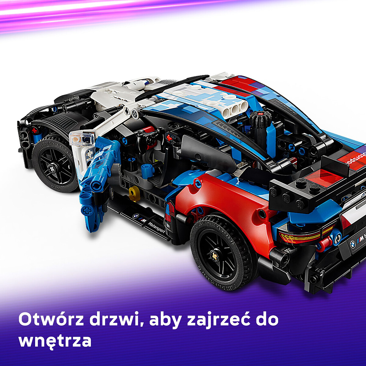 klocki lego technic samochod wyscigowy bmw m4 gt3 evo 42226 otwierane drzwi