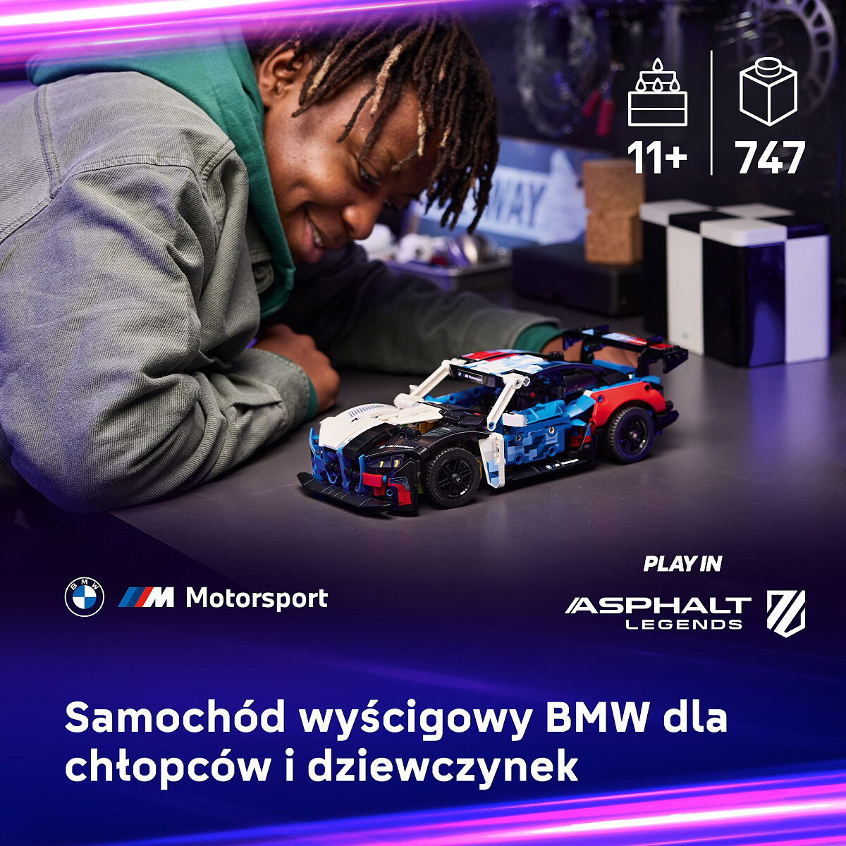 klocki lego technic samochod wyscigowy bmw m4 gt3 evo 42226 model samochodu