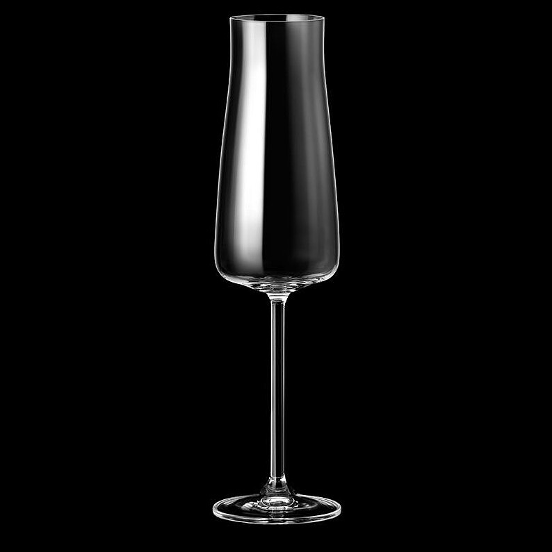 komplet kieliszkow do szampana bohemia prestige mary 210 ml 6 szt. pusty czarne tlo