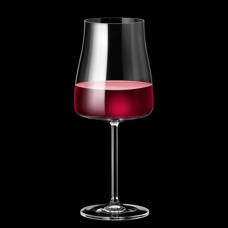 komplet kieliszkow do wina bohemia prestige mary 600 ml 6 szt. z winem czarne tlo