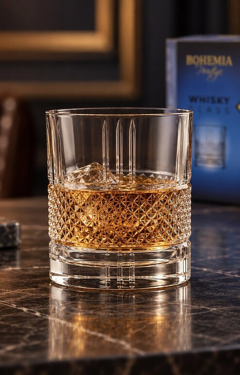 komplet szklanek do whisky bohemia prestige tempo 340 ml 6 szt. aranz