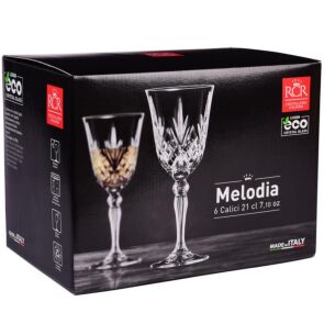 komplet kieliszkow do wina rcr melodia 210 ml 6 sztopakowanie