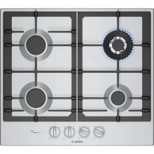 Płyta gazowa Bosch Serie 6 PCH6A5I90 FlameSelect Palnik Wok Żeliwne ruszty Stal szlachetna
