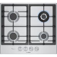 Płyta gazowa Bosch Serie 6 PCH6A5I90 FlameSelect Palnik Wok Żeliwne ruszty Stal szlachetna