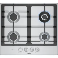 Płyta gazowa Bosch Serie 6 PCH6A5I90 FlameSelect Palnik Wok Żeliwne ruszty Stal szlachetna