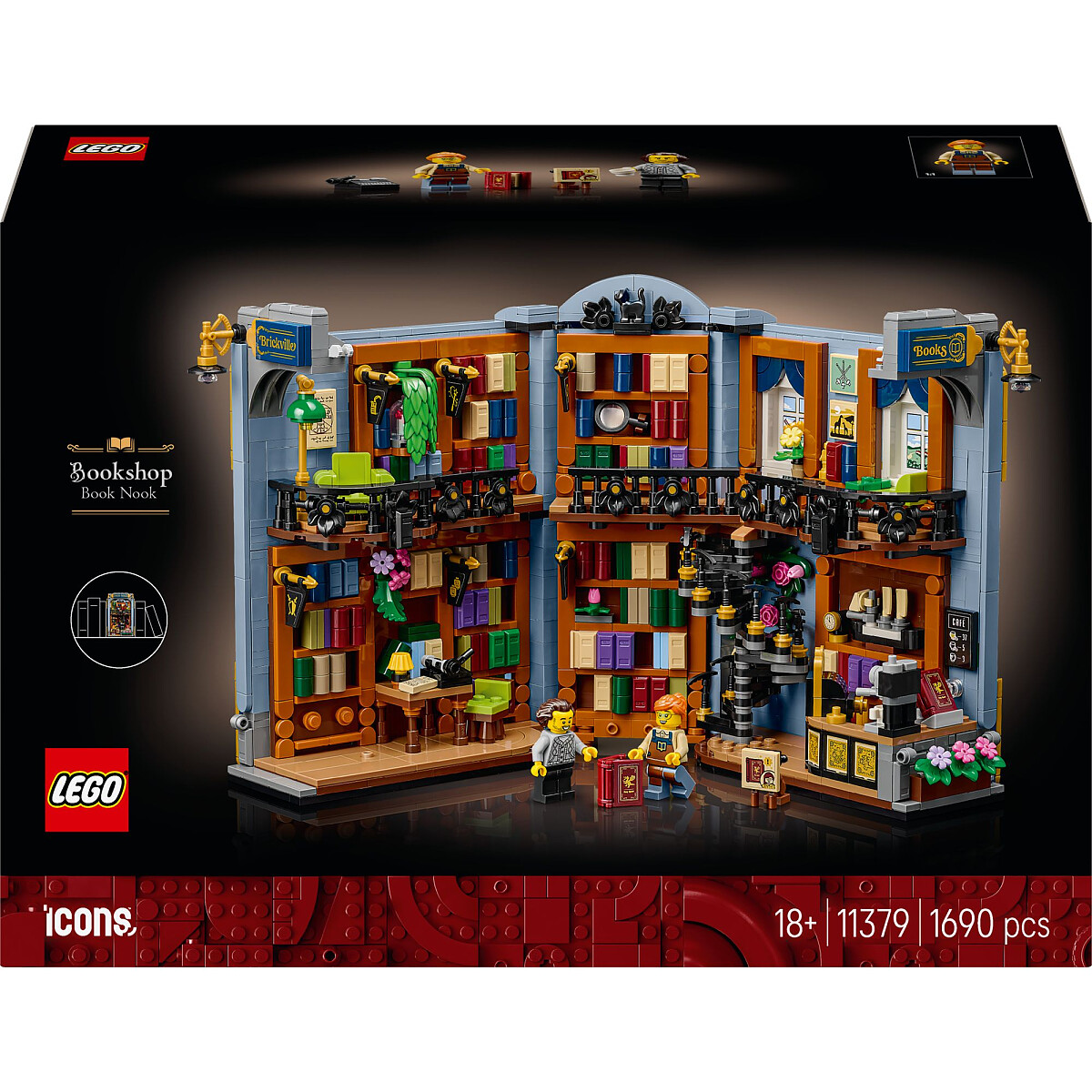 klocki lego icons book nook ksiegarnia 11379opakowanie przod