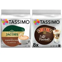 Zestaw Kapsułek Tassimo Jacobs Cappuccino Classico 8 szt. + Latte Baileys 8 szt.
