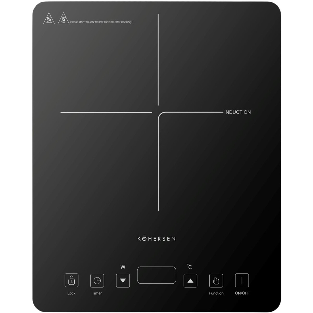 kuchenka indukcyjna kohersen khmi m01 s01 black matt single 2