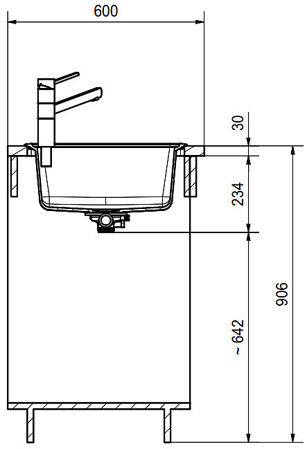 zlewozmywak granitowy franke basis bfg 611 97 rysunek techniczny 3