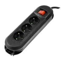 Listwa zasilająca z wyłącznikiem Hama Comfort 3GN 3m Czarna